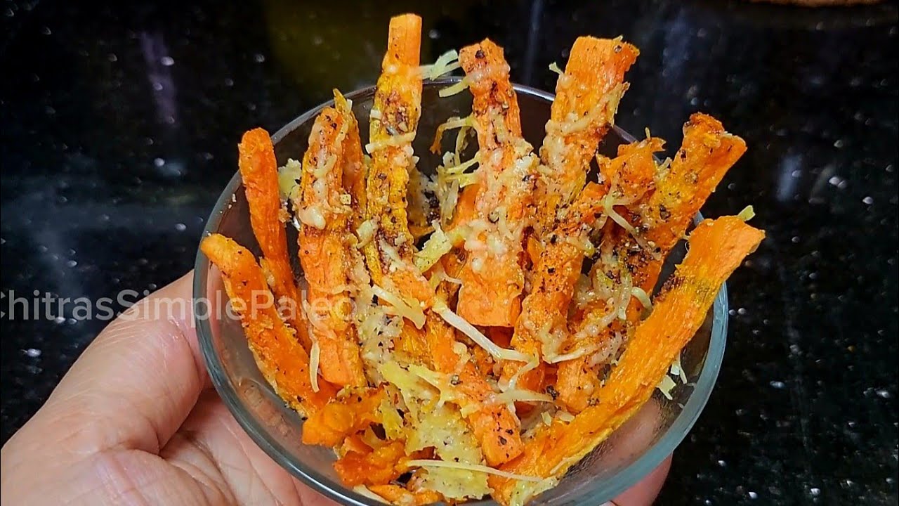 2-Ingredient Carrot Fries 🥕🧀 | Crispy Keto Snack in Minutes 