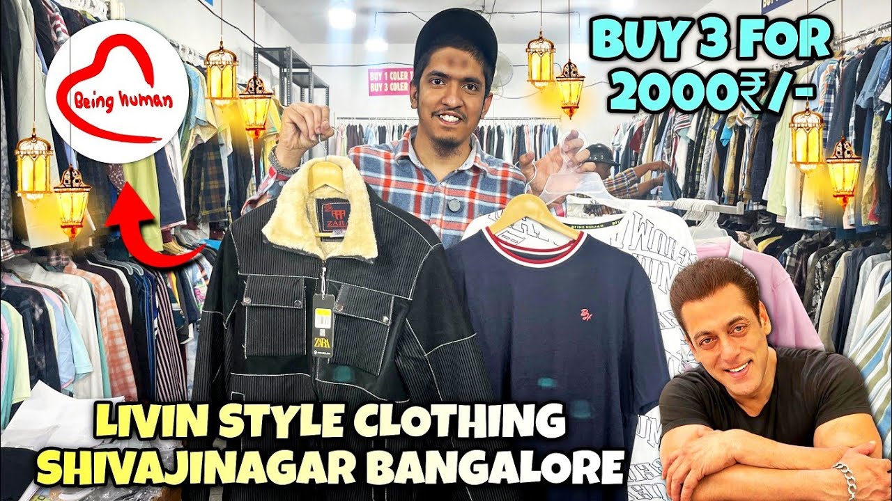 Branded Clothes At Livin Style Clothing Shivajinagar Bangalore | Being Human Brand Buy 3 For 2000₹