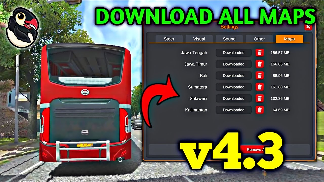 🚚Bussid New Version 4.3! Download All New Maps Tutorial in Bus Simulator Indonesia by Maleo🏕