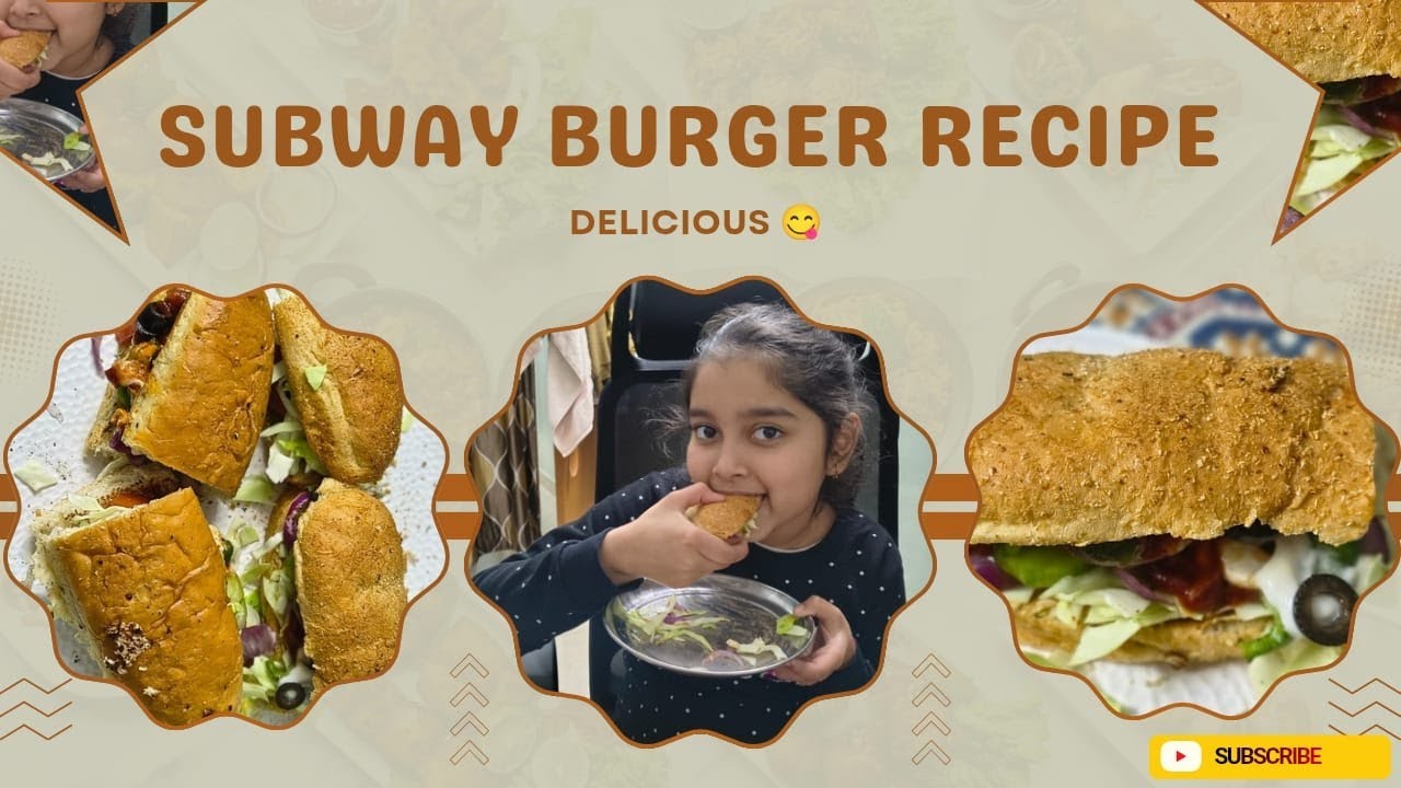 Subway Burger Recipe #viha #viral #vlog #food #tasty#eveningsnacks #healthyfood#chaitime#dailyvlog