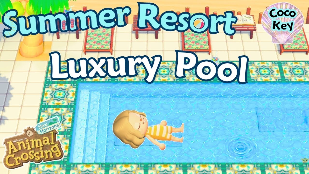 Last Resort Challenge | Summer Resort | Luxury Pool | Animal Crossing New Horizons ACNH Summer core