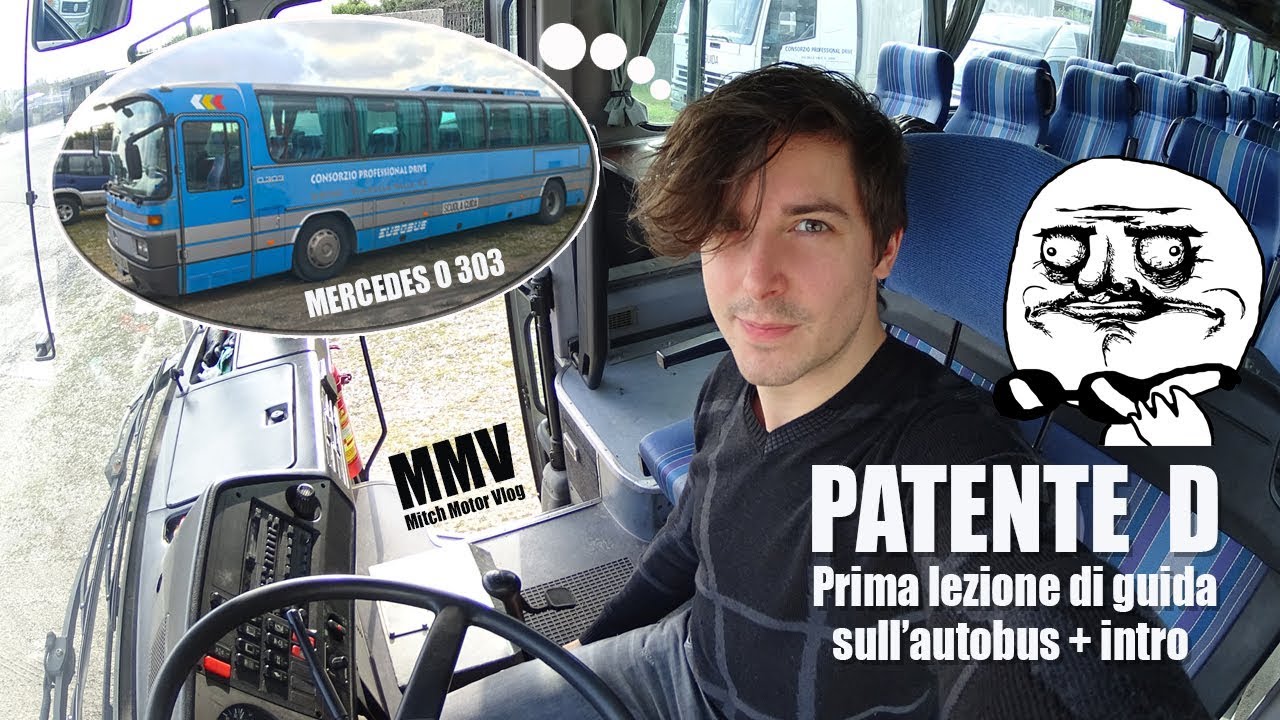 Guido un autobus per la prima volta (Patente D prima lezione scuola guida)[Mitch Motor Vlog #9]