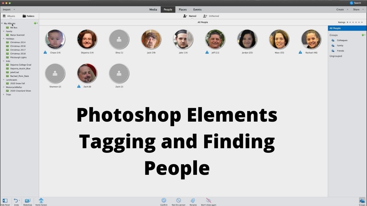 Photoshop Elements Tagging and Finding People