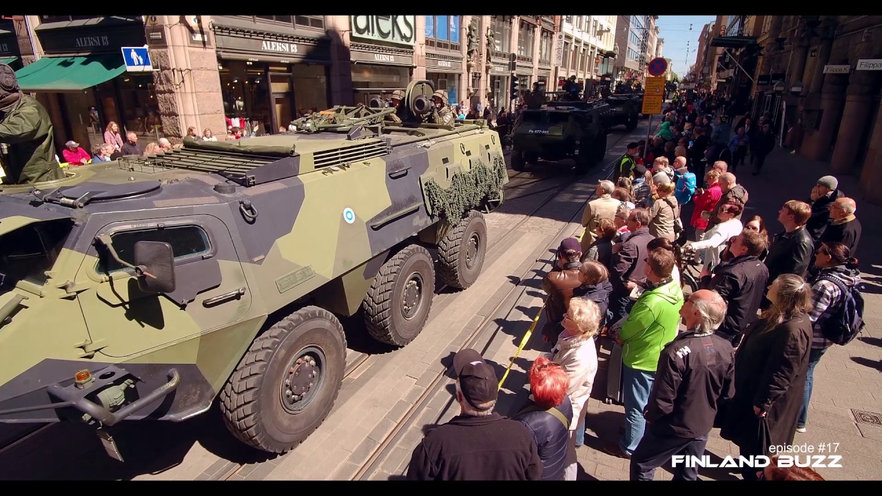 Helsinki Military Show Parade & Flag Day - Finland 100 Years. Finnish Defense Forces Puolustusvoimat