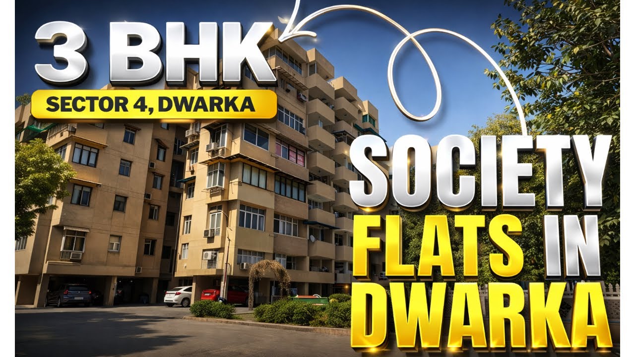 3 BHK Flat For Sale ✅ Din Apartments Dwarka Sector 4 ~ Newly Furnished | Society Flats in Dwarka