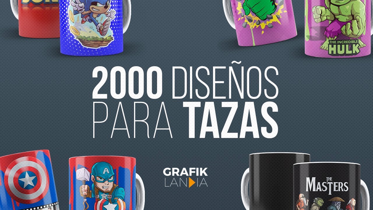 🧩 2000 Diseños para IMPRIMIR en TAZAS de SUBLIMACIÓN