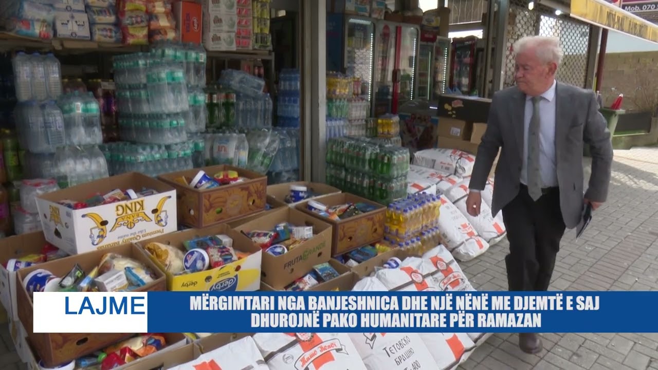 MËRGIMTARI NGA BANJESHNICA DHE NJË NËNË ME DJEMTË E SAJ DHUROJNË PAKO HUMANITARE PËR RAMAZAN