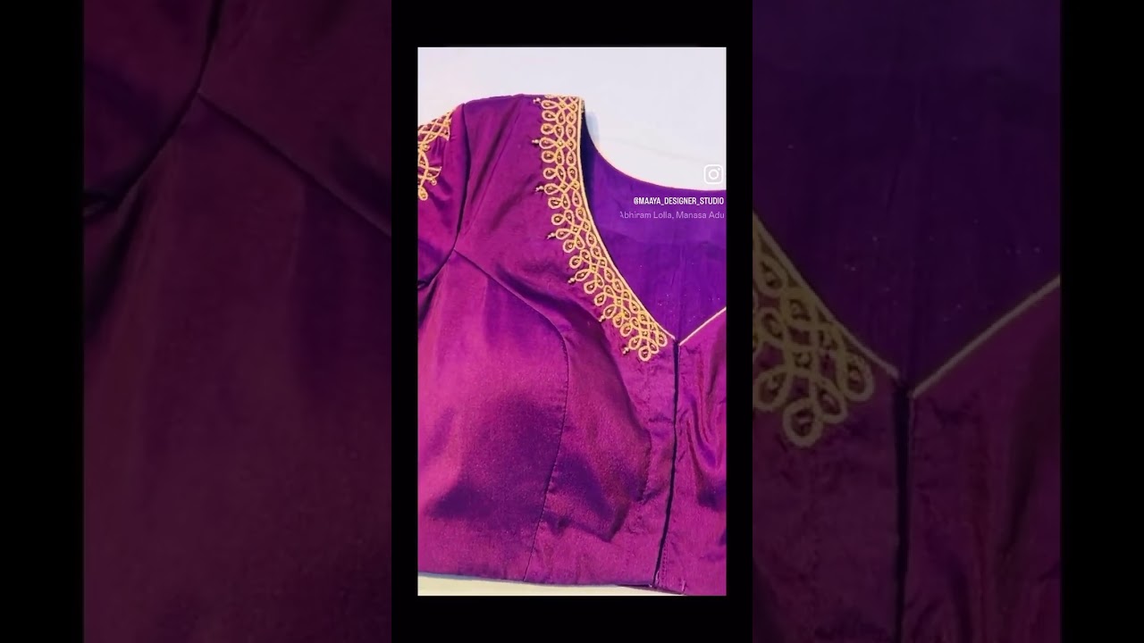Kolam design maggam work blouse