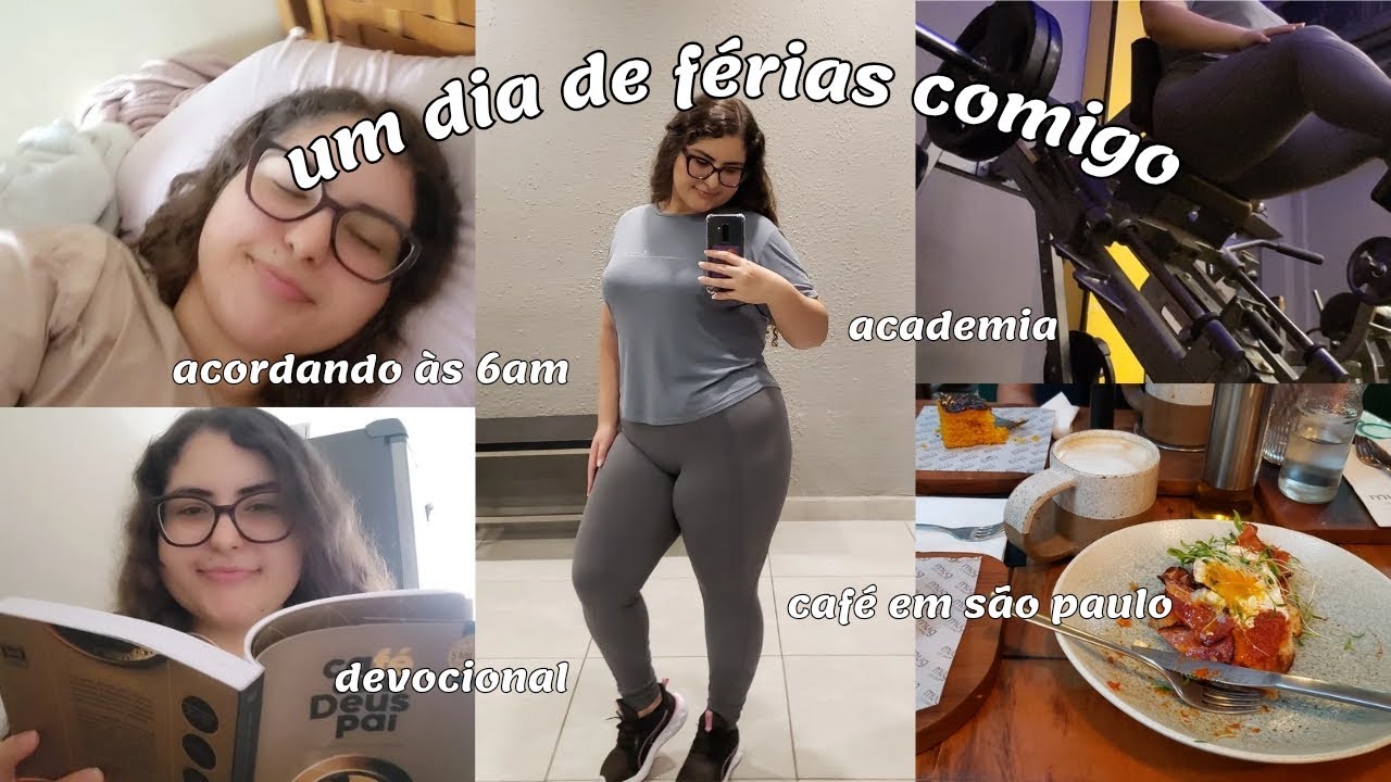Vlog um dia de férias comigo | 6AM, devocional, treino, café em SP & séries