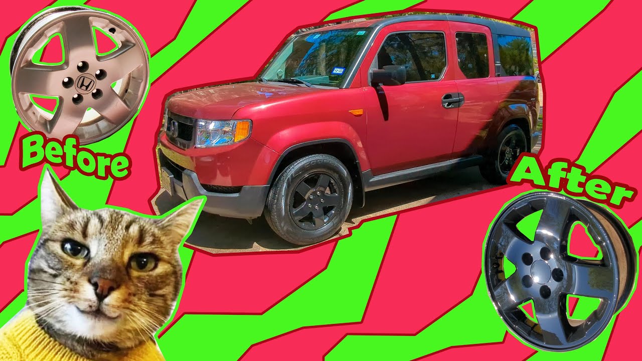 Honda Element factory wheel DIY paint