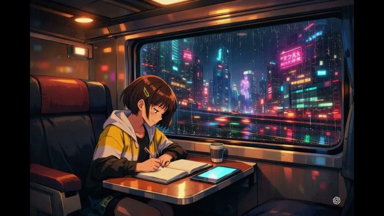 Late Night Study Music Cyberpunk Train