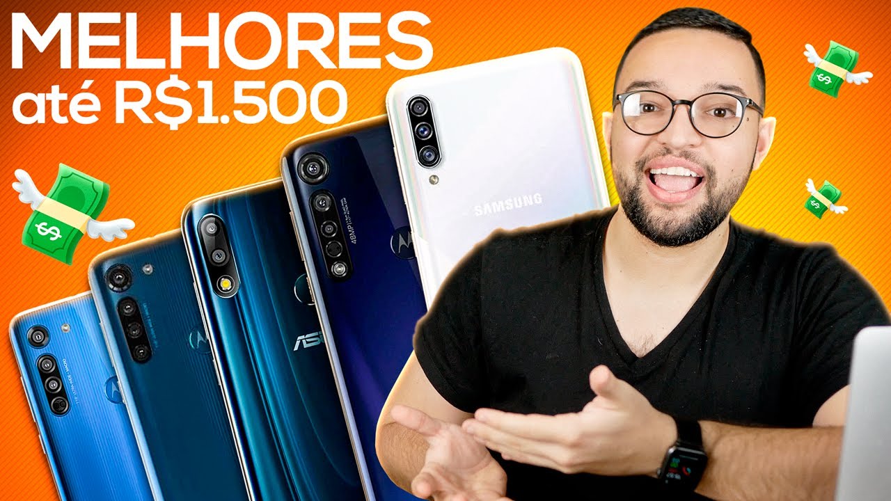 5 MELHORES CELULARES ATÉ R$1.500 em 2020! 🇧🇷