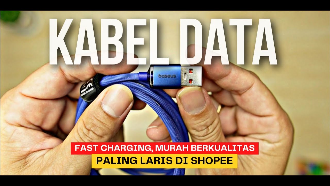 Unboxing Kabel Data Type C Fast Charging Paling Laris Di Shopee - Baseus