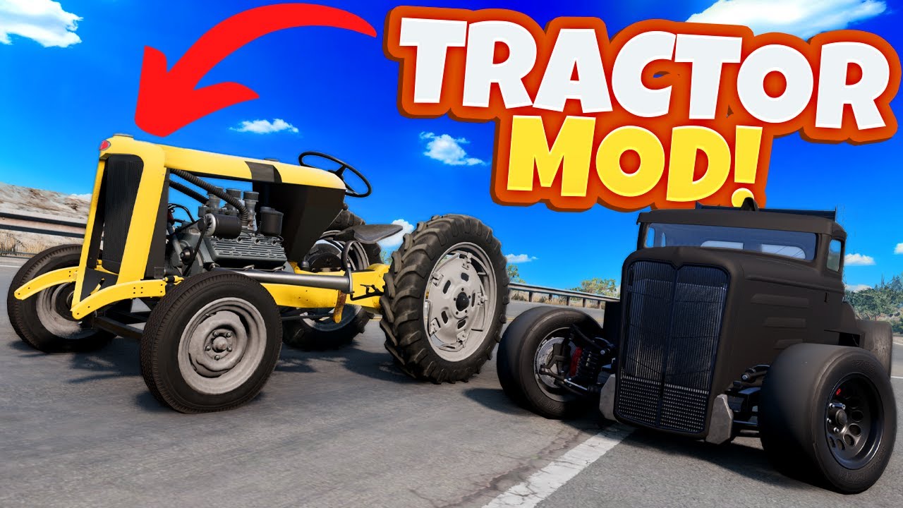 Someone Turned The NEW Car into a TRACTOR in BeamNG Drive Mods!