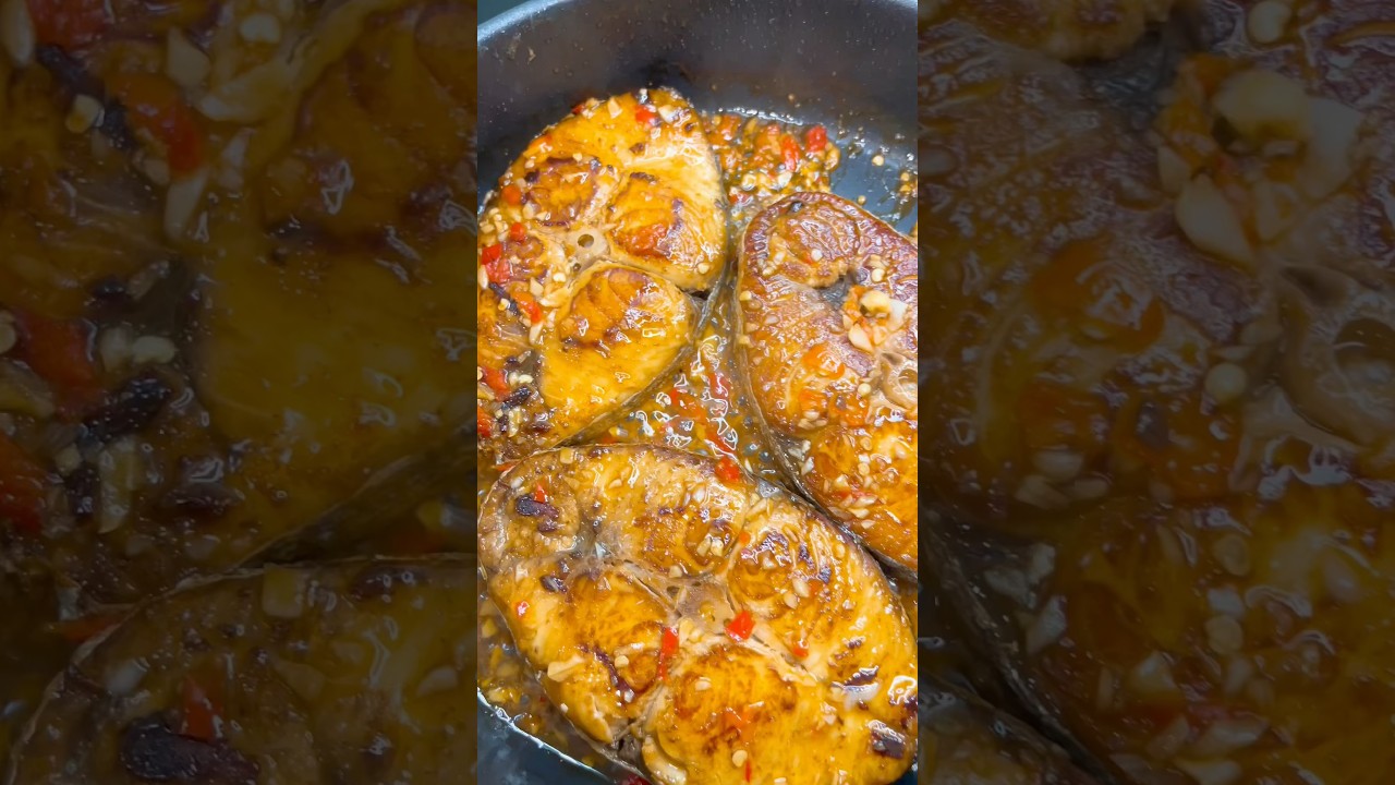 C&aacute; thu sốt mắm tỏi #cooking #food #cathusotmamtoi