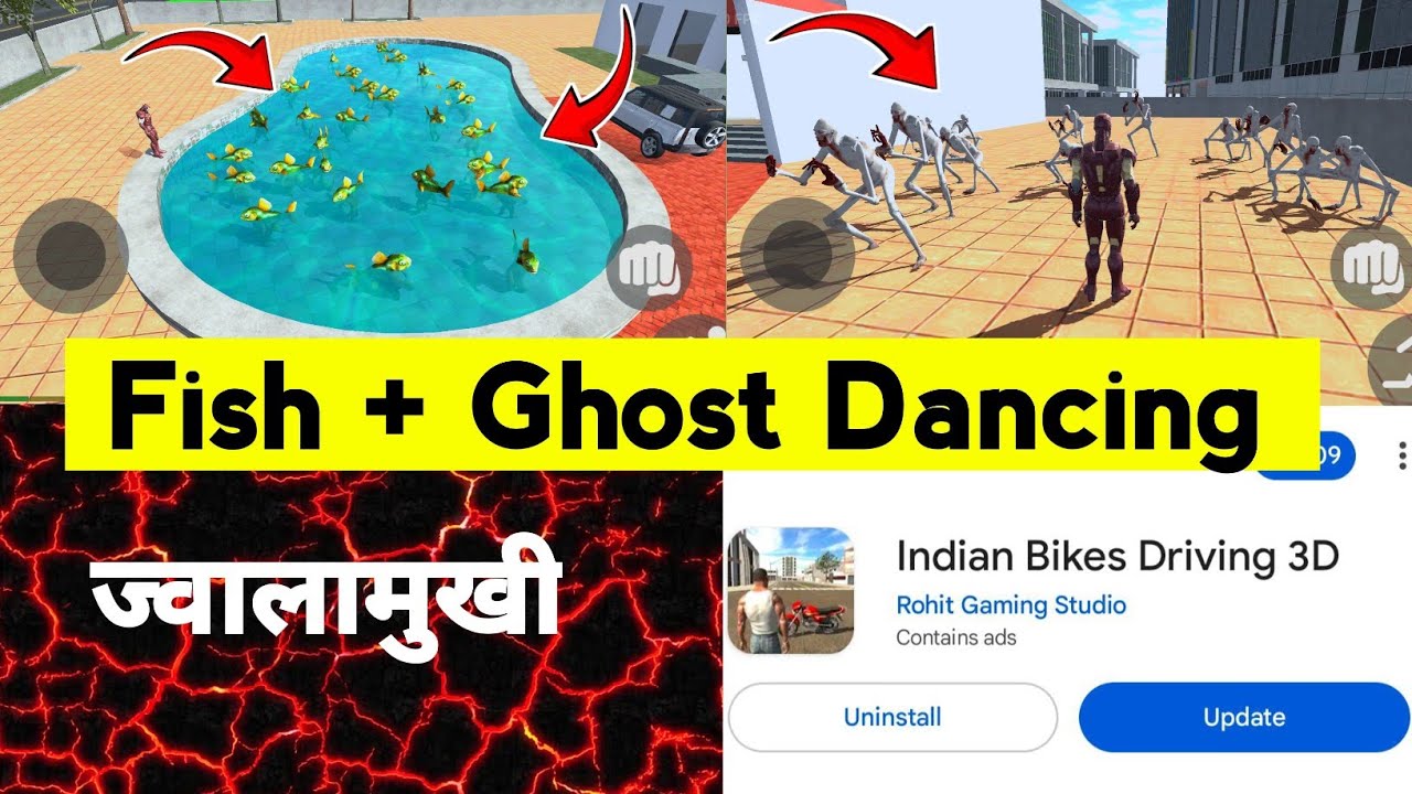 Finally New Update Indian bike driving 3D Fish + Ghost Dancing in Indian bike driving 3D #gta #india