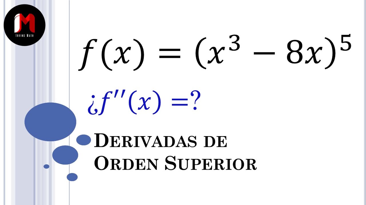Segunda Derivada de una Función Algebraica con Exponente - Ejercicio 2