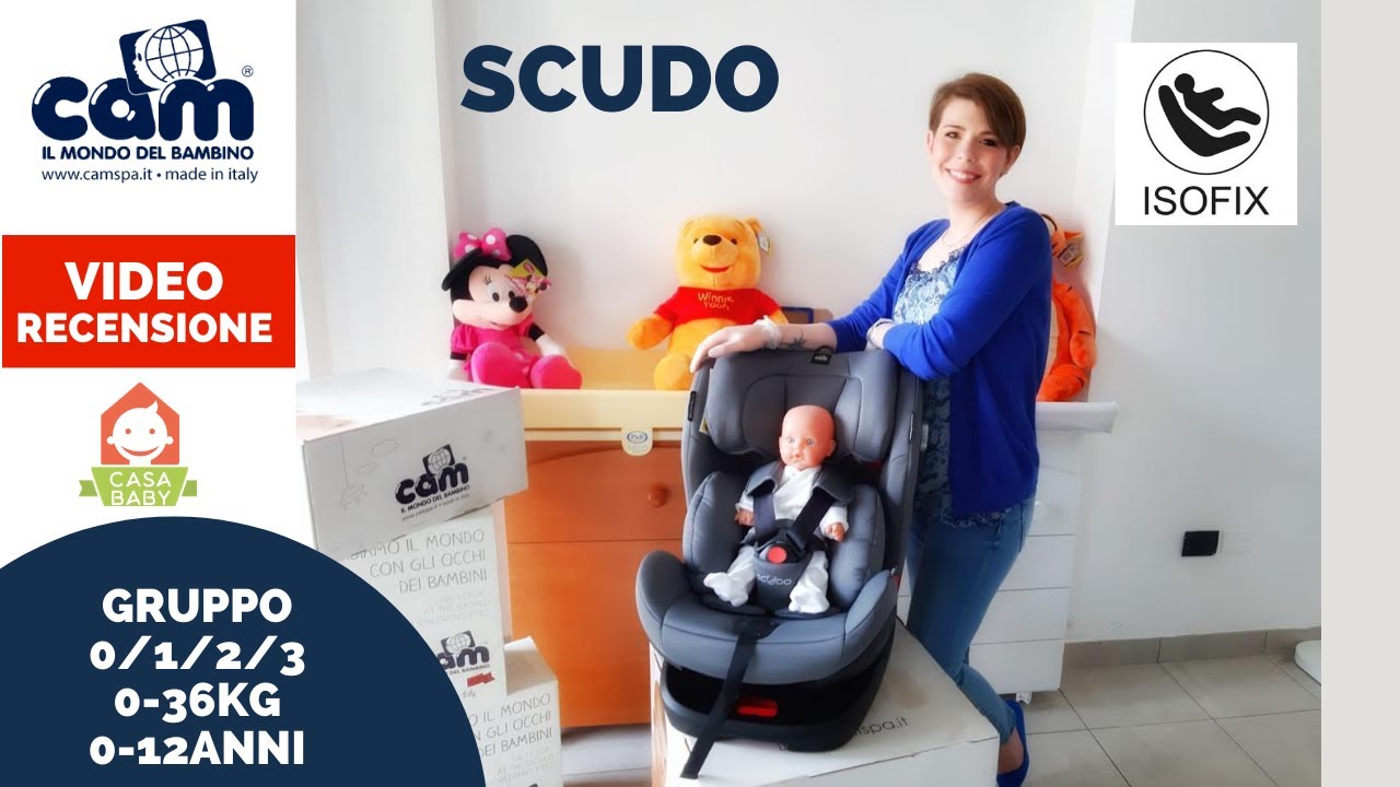 CAM SCUDO SEGGIOLINO AUTO ISOFIX GRUPPO 0/1/2/3: Video Recensione Italiano