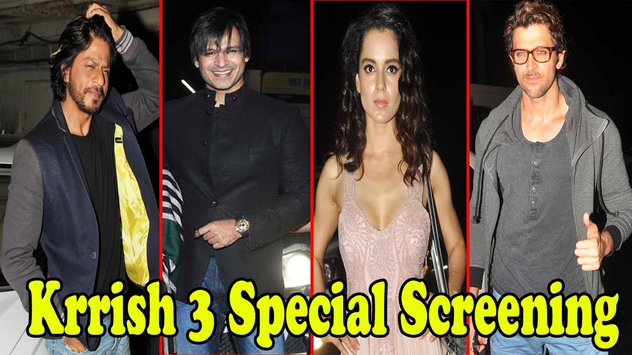 Bollywood Celebs Spotted @Special Screening of ''Krrish 3''
