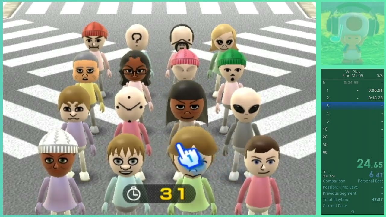 Wii Play - Find Mii 99 Speedrun in 24:04.28