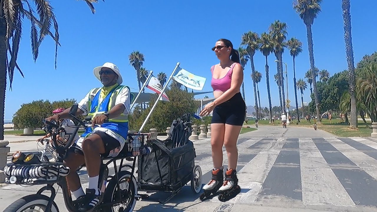 Ocean Park to Santa Monica Pier on the Beach Bike Path