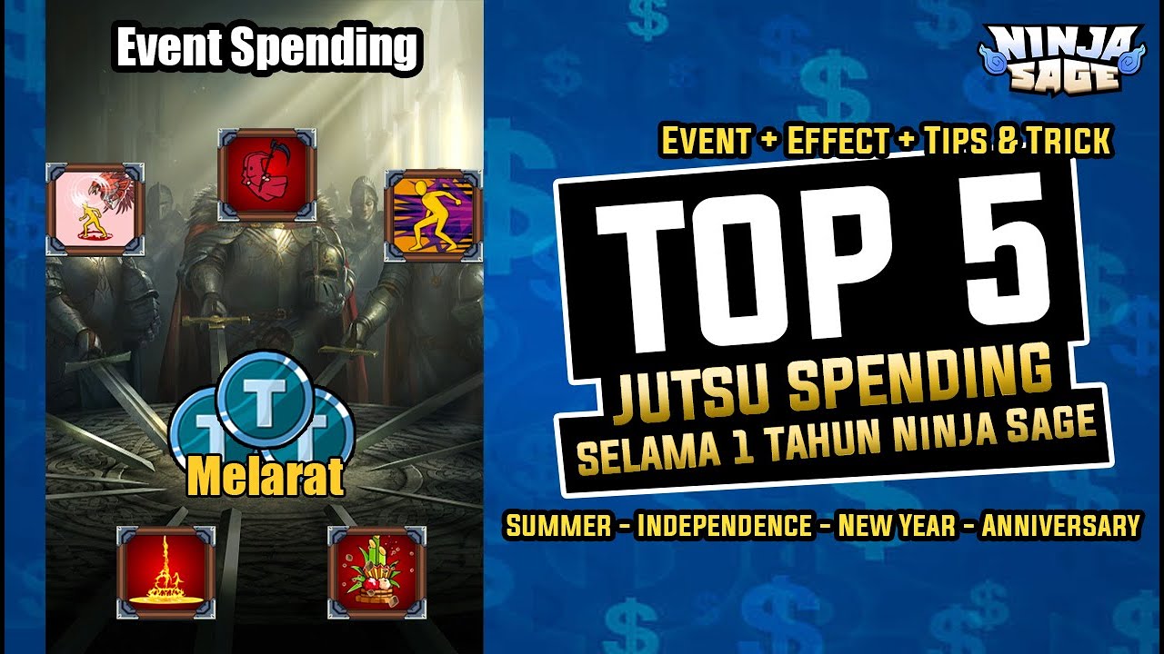 Top 5 Jutsu Spending di Ninja Sage [ V0.11 ~ V0.22.9 ]