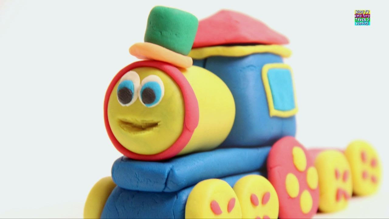Learn How to Make Bob the Train with Play Doh Colors + More Kids Videos