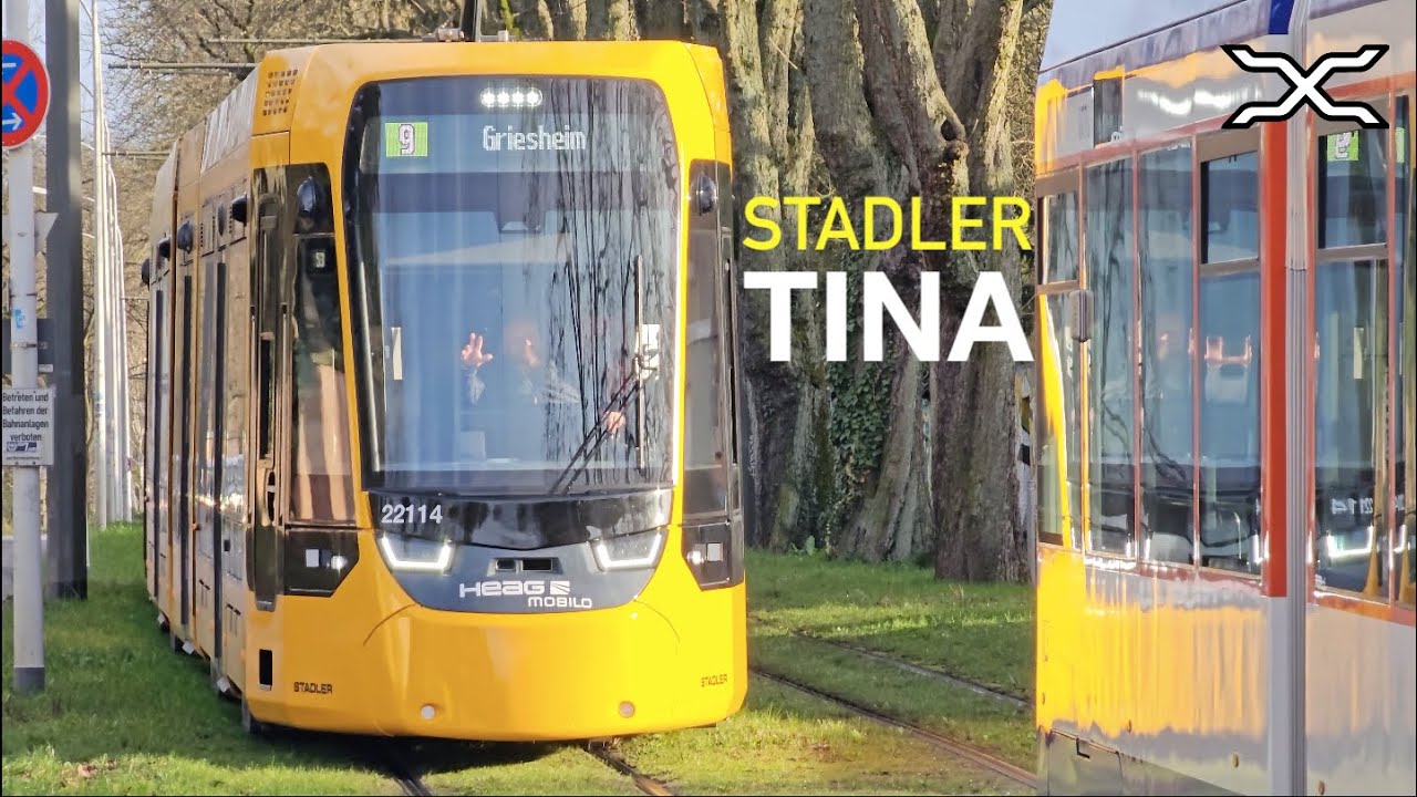 Stadler TINA | First TINA trams in passenger service | Neue straßenbahn | ST15 HEAG mobilo Darmstadt