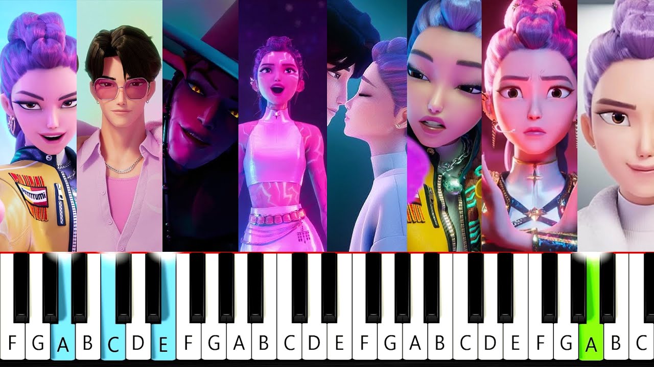 ALL 8 KPop Demon Hunters Songs - Piano Tutorial