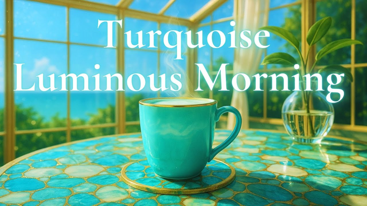 【冬でも温かな温室で心を整える宝石ラウンジBGM – ターコイズ】Gemveil Café – Turquoise Luminous Morning | Refined Ambient