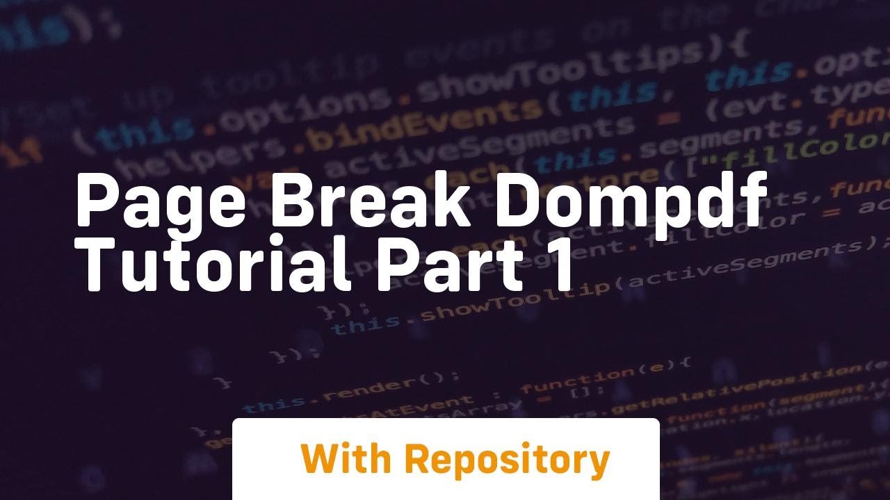 page break dompdf tutorial part 1