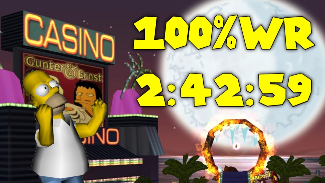 WR The Simpsons Hit And Run 100% In 2:42:59
