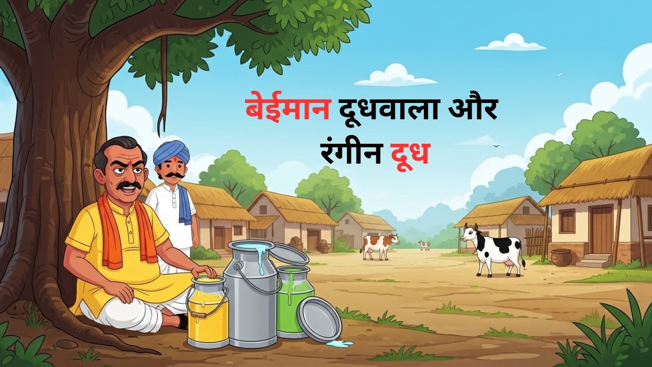 बेईमान दूधवाला और रंगीन दूध | Beimaan Dudhwala |Hindi Kahani | Moral Stories | Cartoon Story