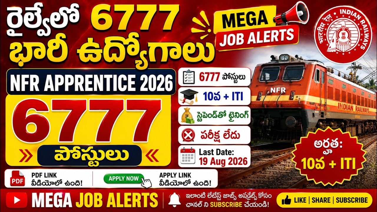 Railway Recruitment 2026 🔥 10th + ITI | No Exam | NFR Apprentice 2026