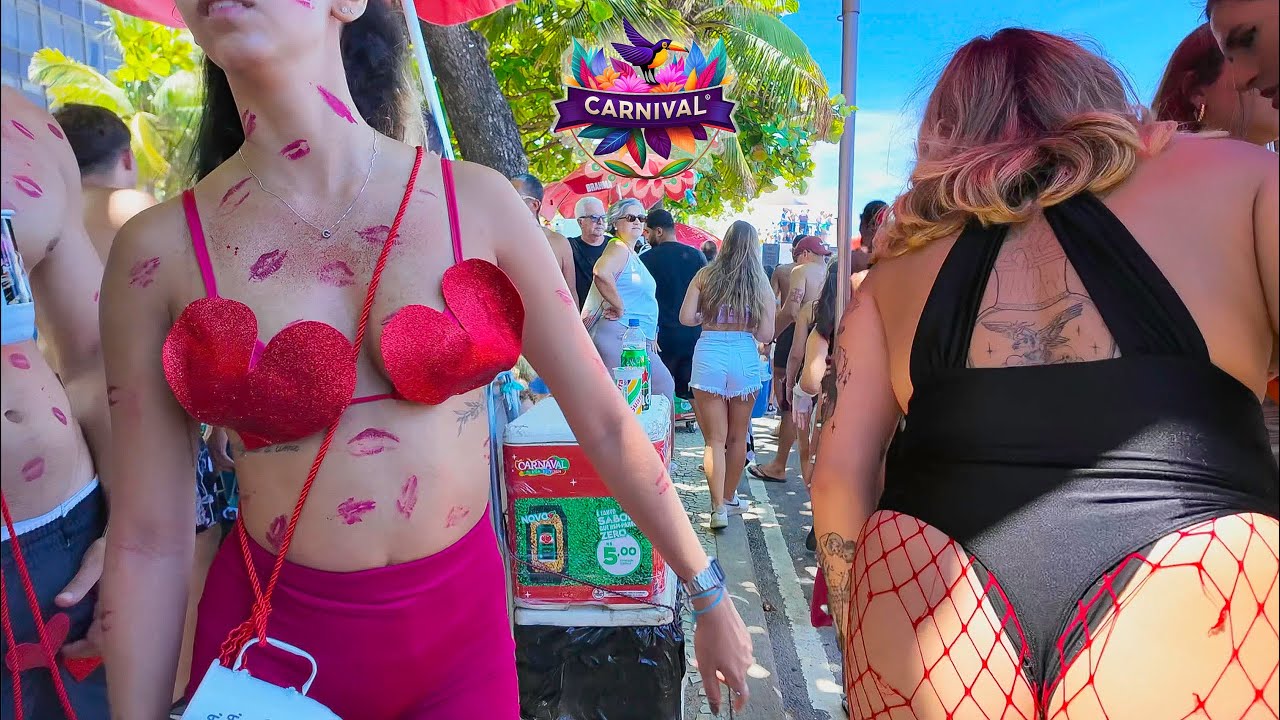 RIO DE JANEIRO CARNAVAL PARADE BLOCK IPANEMA BEACH Brazil 🇧🇷 【 4K UHD 】