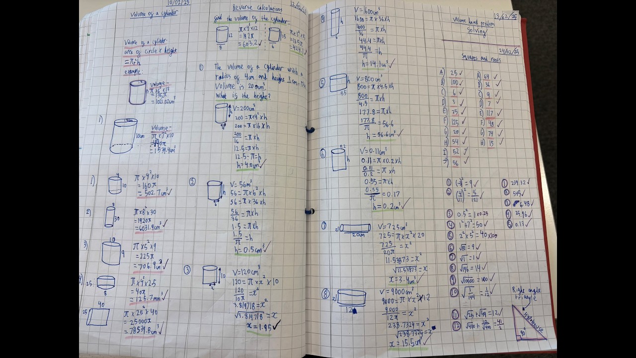 Maths Exercise Books