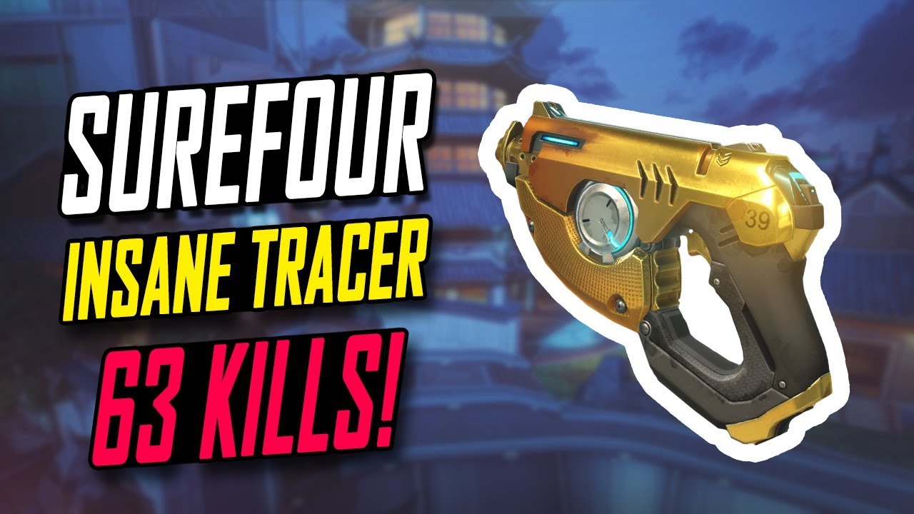 C9 SUREFOUR IMPOSSIBLE TRACER - 63 KILLS! [ OVERWATCH SEASON 5 TOP 500 ]