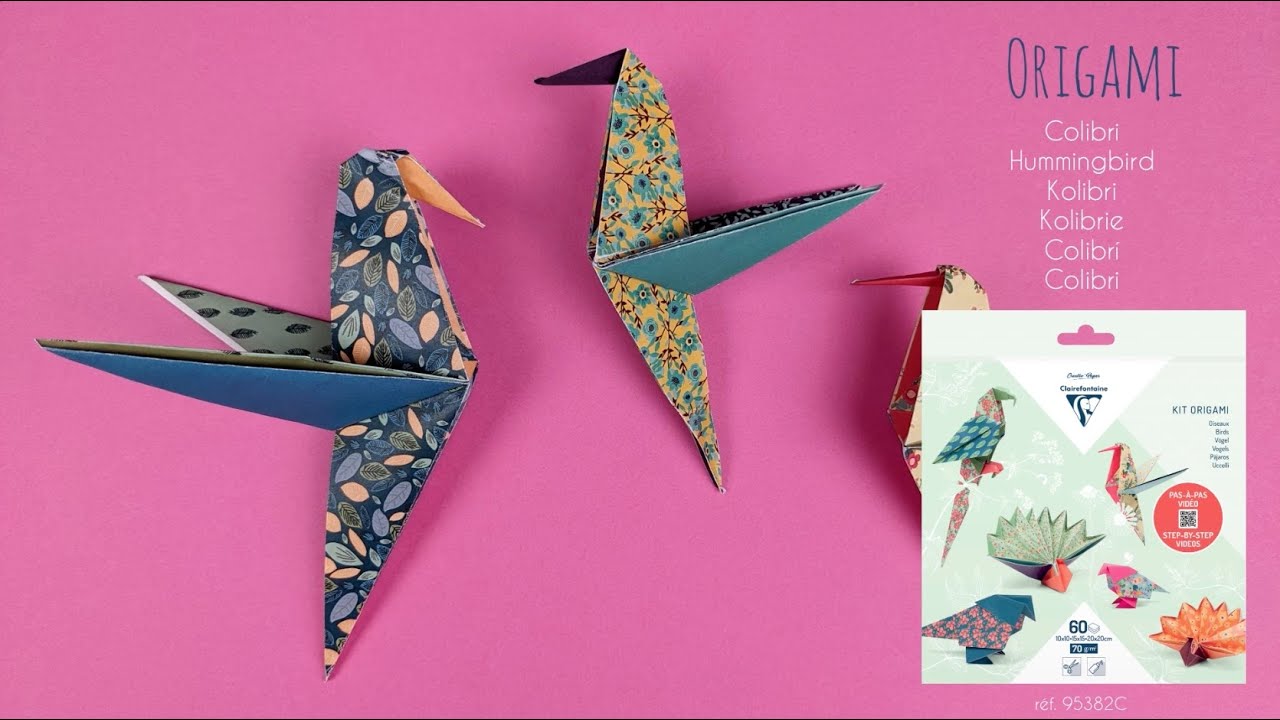 ORIGAMI COLIBRI | Kit Origami Clairefontaine &laquo; Oiseaux &raquo;
