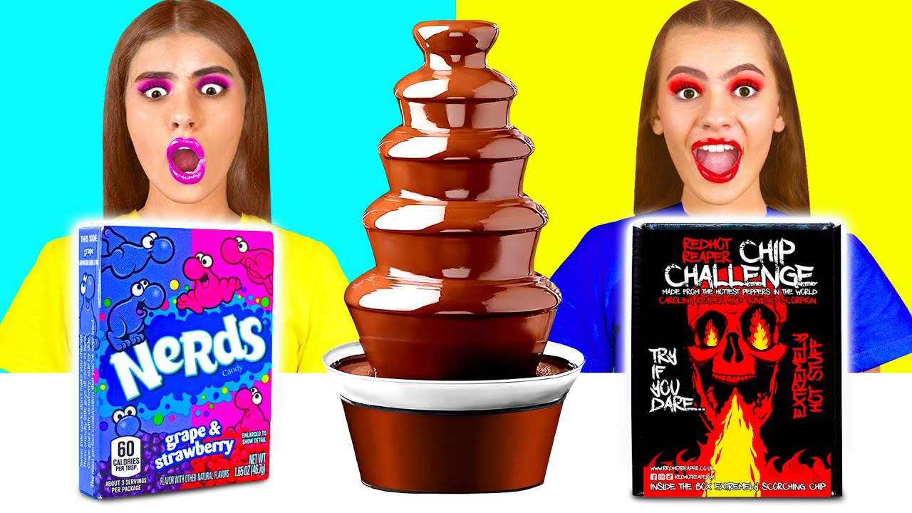تحدي فوندو الشوكولاتة | تحدي حلو مضحك CRAFTooNS Challenge