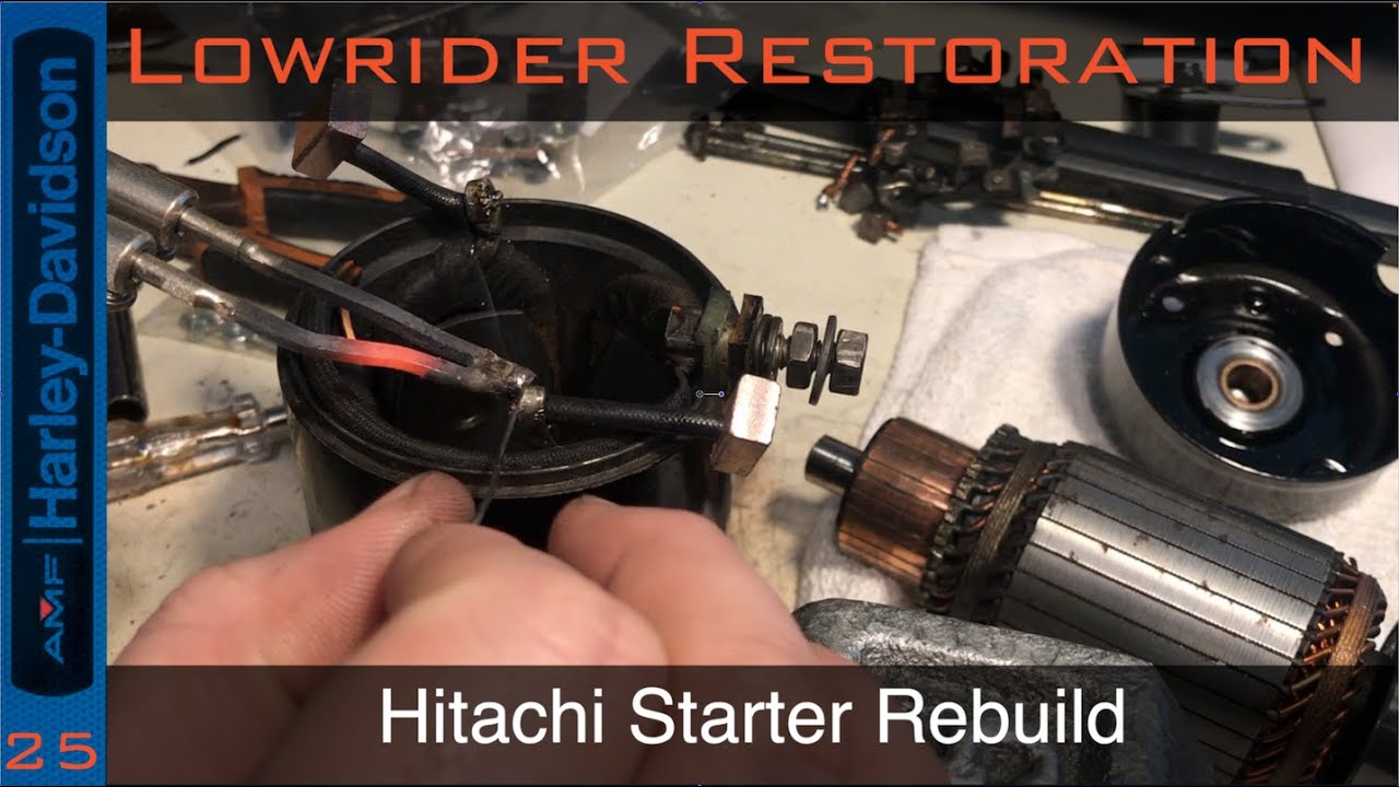 Восстановление ковша AMF Shovelhead Lowrider -25 - Восстановление стартера Hitachi