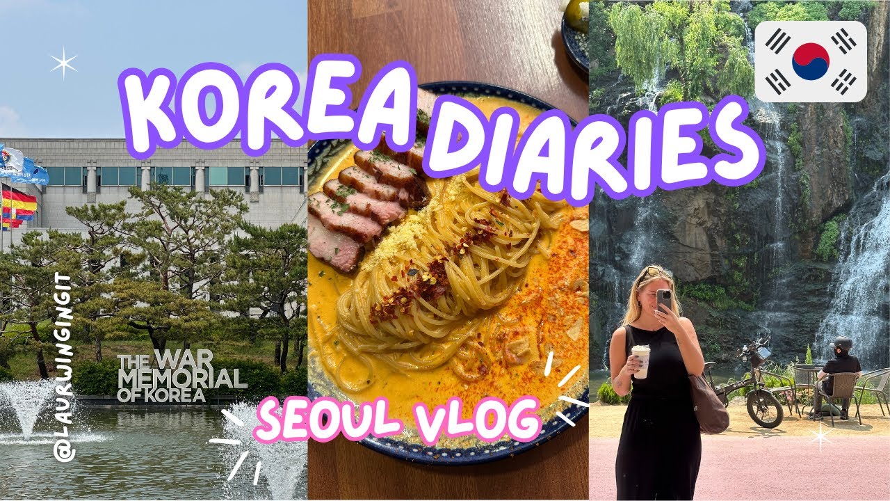 SEOUL VLOG 🇰🇷 final days in Korea 🍜 hiking, food, coffee, rose festival + war memorial 🥾 travel vlog