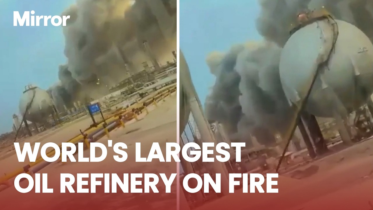 Ras Tanura refinery ON FIRE after Iranian drone attack as oil prices jump 10%