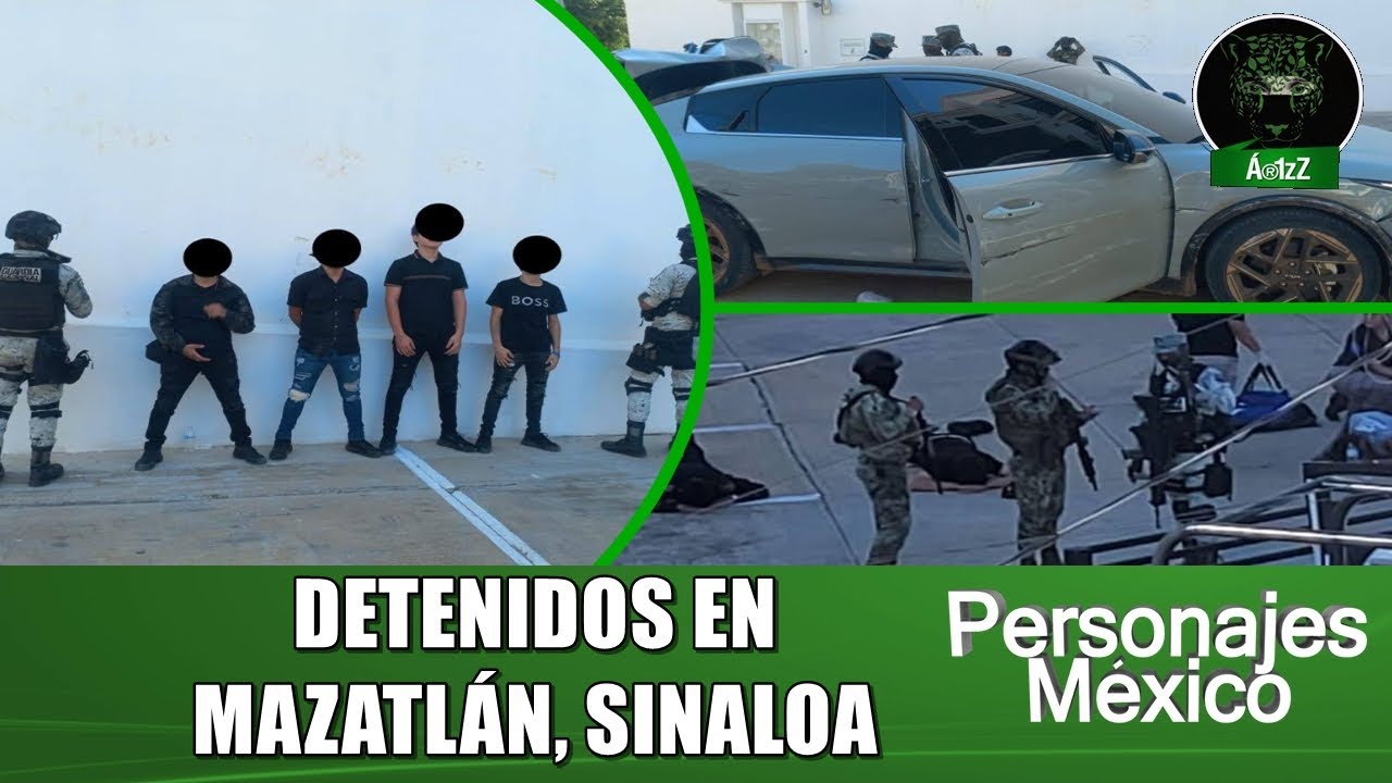 Tras enfrentamiento y persecuci&oacute;n detienen a 5 individuos en la Zona Dorada de Mazatl&aacute;n