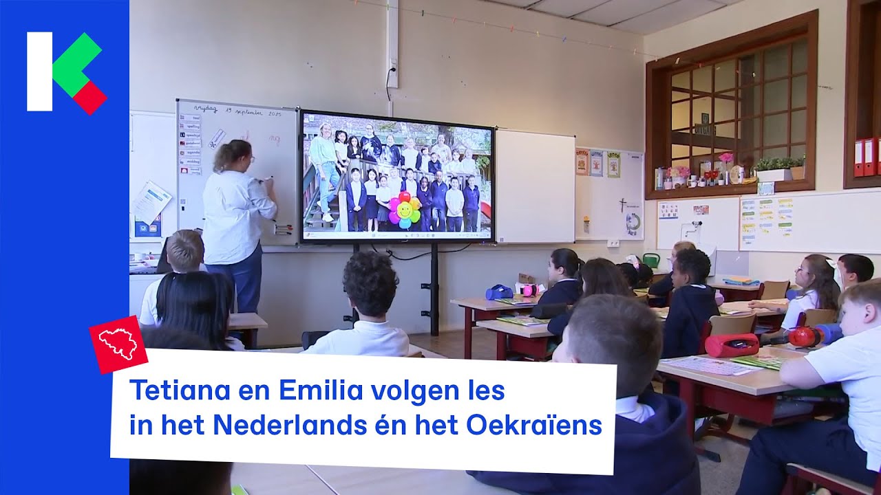 Tetiana en Emilia volgen les in het Nederlands én het Oekraïens