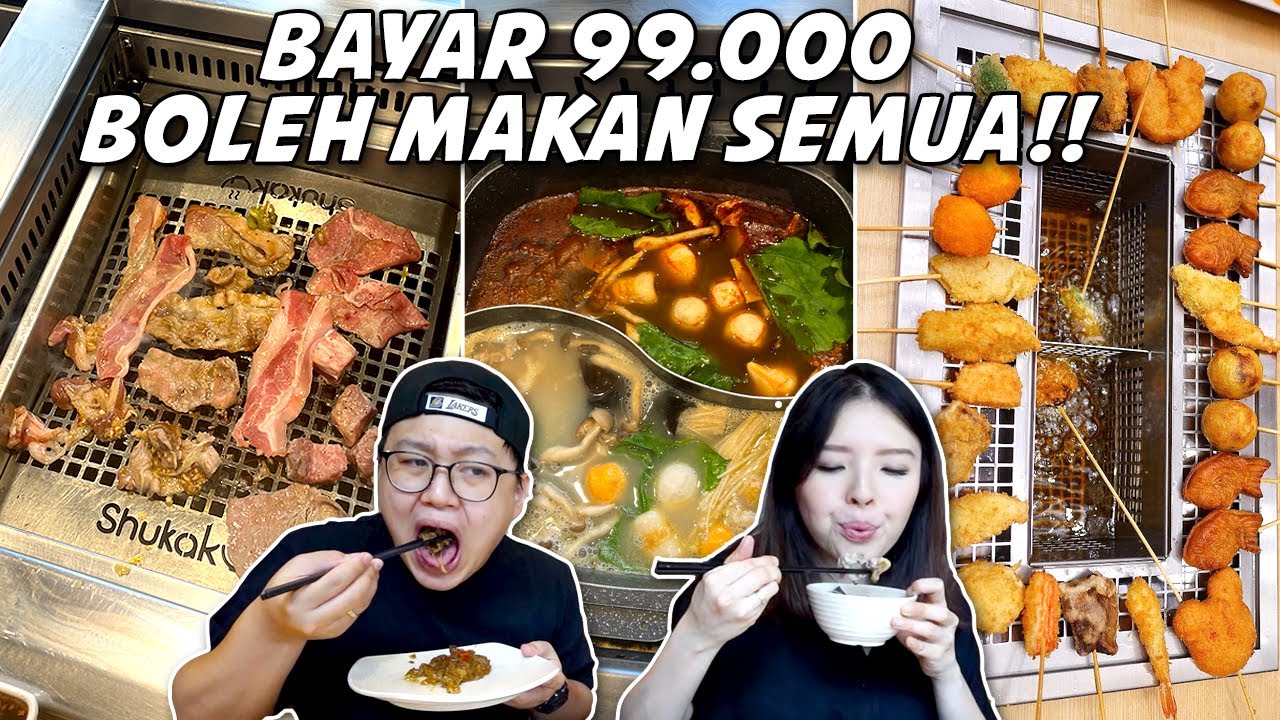CUMA 99.000 BOLEH MAKAN BAKAR, KUAH, DAN GORENG SEPUASNYA !! ADA SUSHI DAN PASTA JUGA...