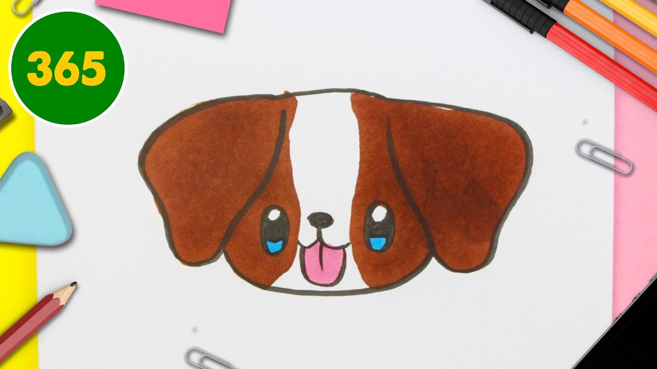 Hur man ritar hund Kawaii