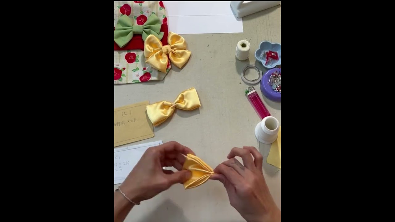 寵物服飾手作教學-日式和服（裝飾蝴蝶結）
