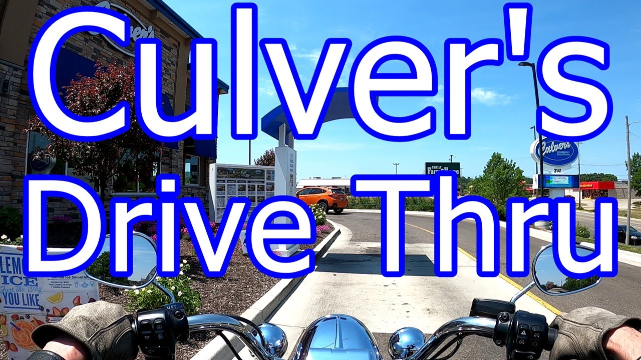 Culver's Drive Thru on Motorcycle