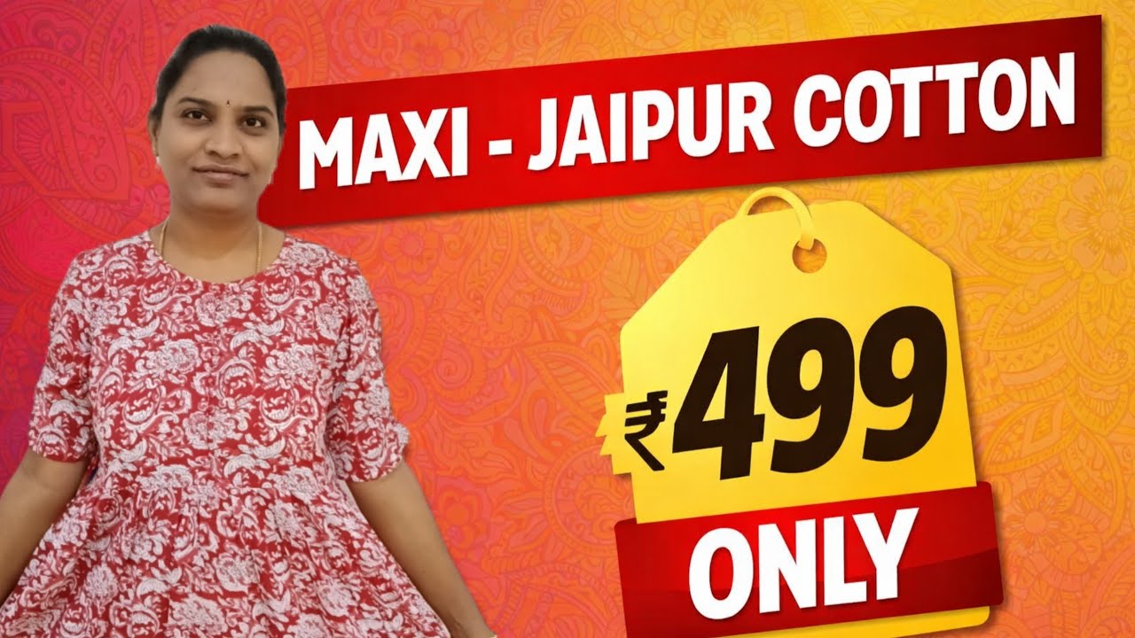 ✨ Jaipur Cotton Maxi – Just ₹499!👗 Style meets Comfort