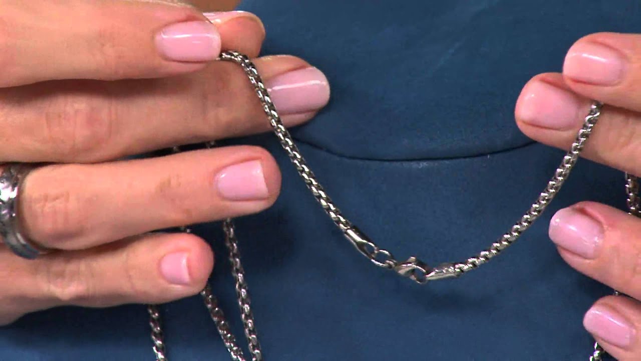 Stainless Steel Twisted Circle Pendant with Round Box Chain with Jennifer Coffey